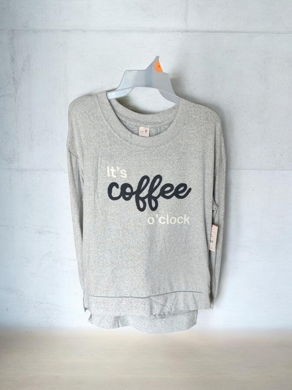 Women's Gray 'It's Coffee O'Clock' Graphic Sweatshirt